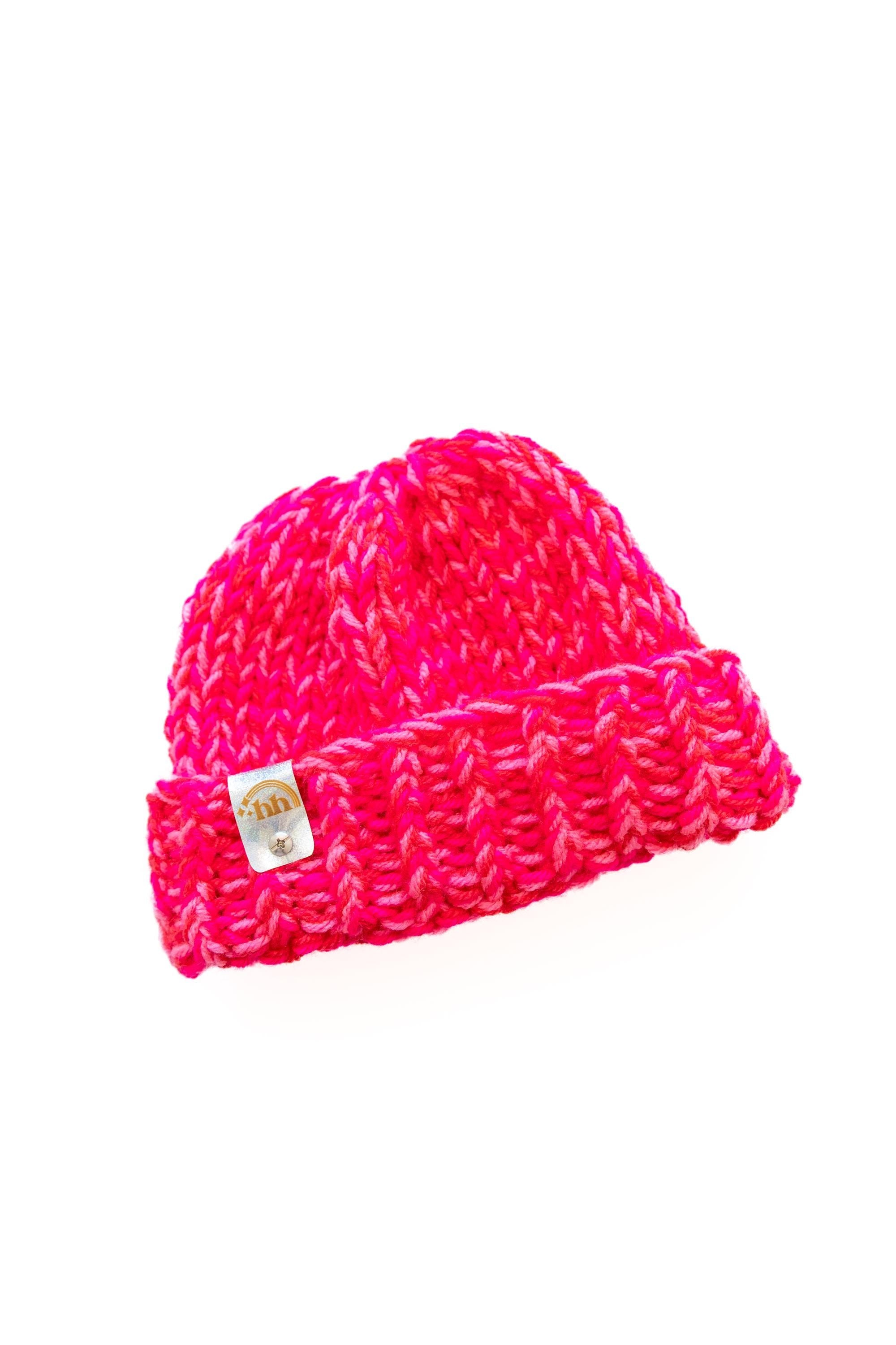 Neon Pink Chunky Beanie