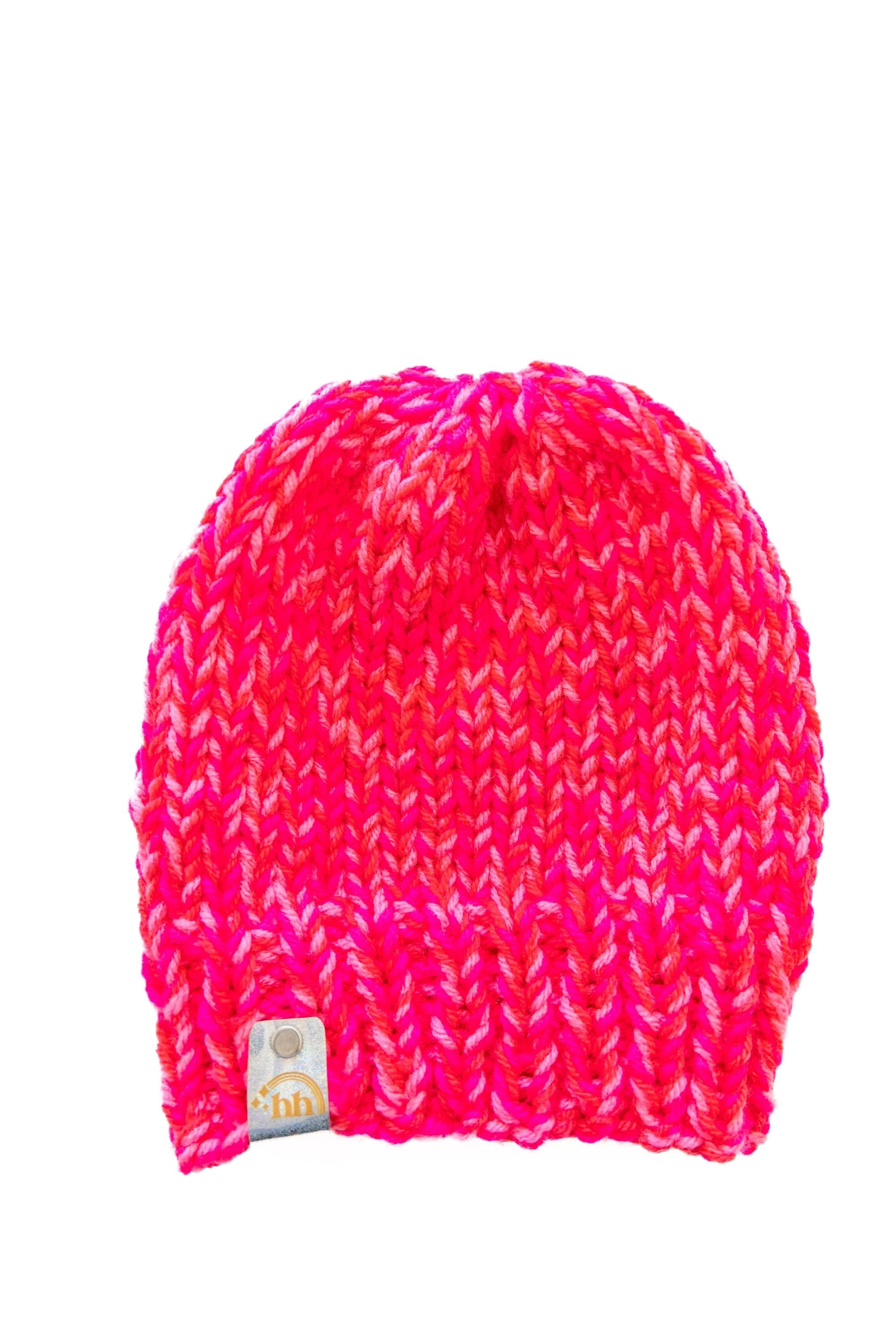 Neon Pink Chunky Beanie