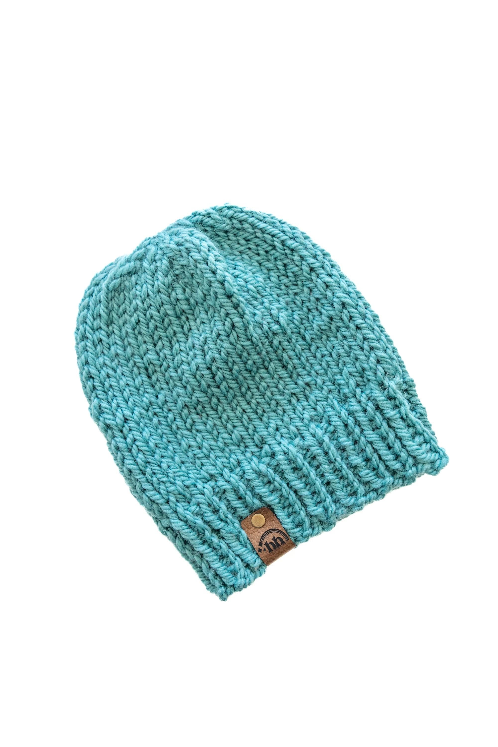 Teal Blue Chunky Beanie