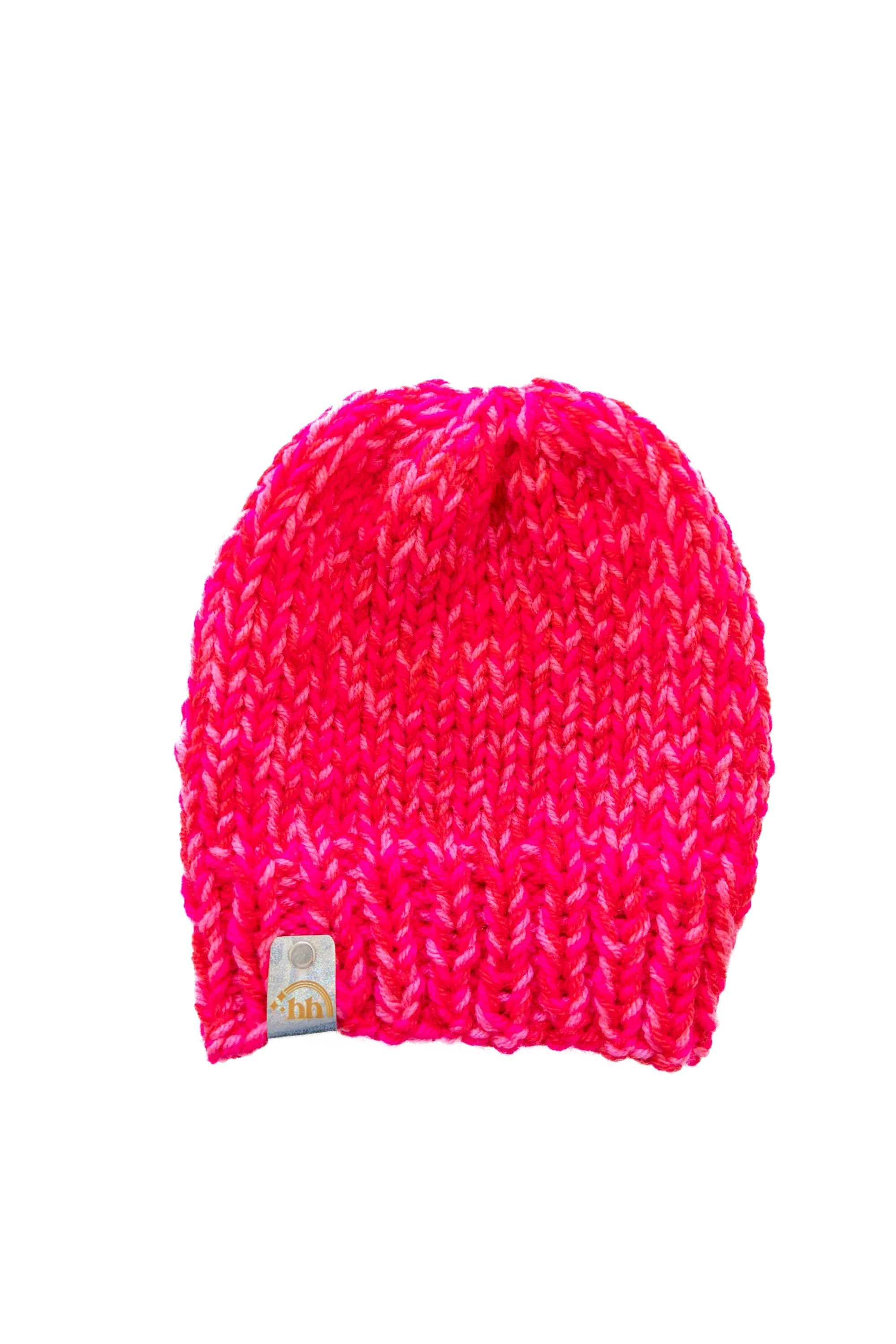 Neon Pink Chunky Beanie