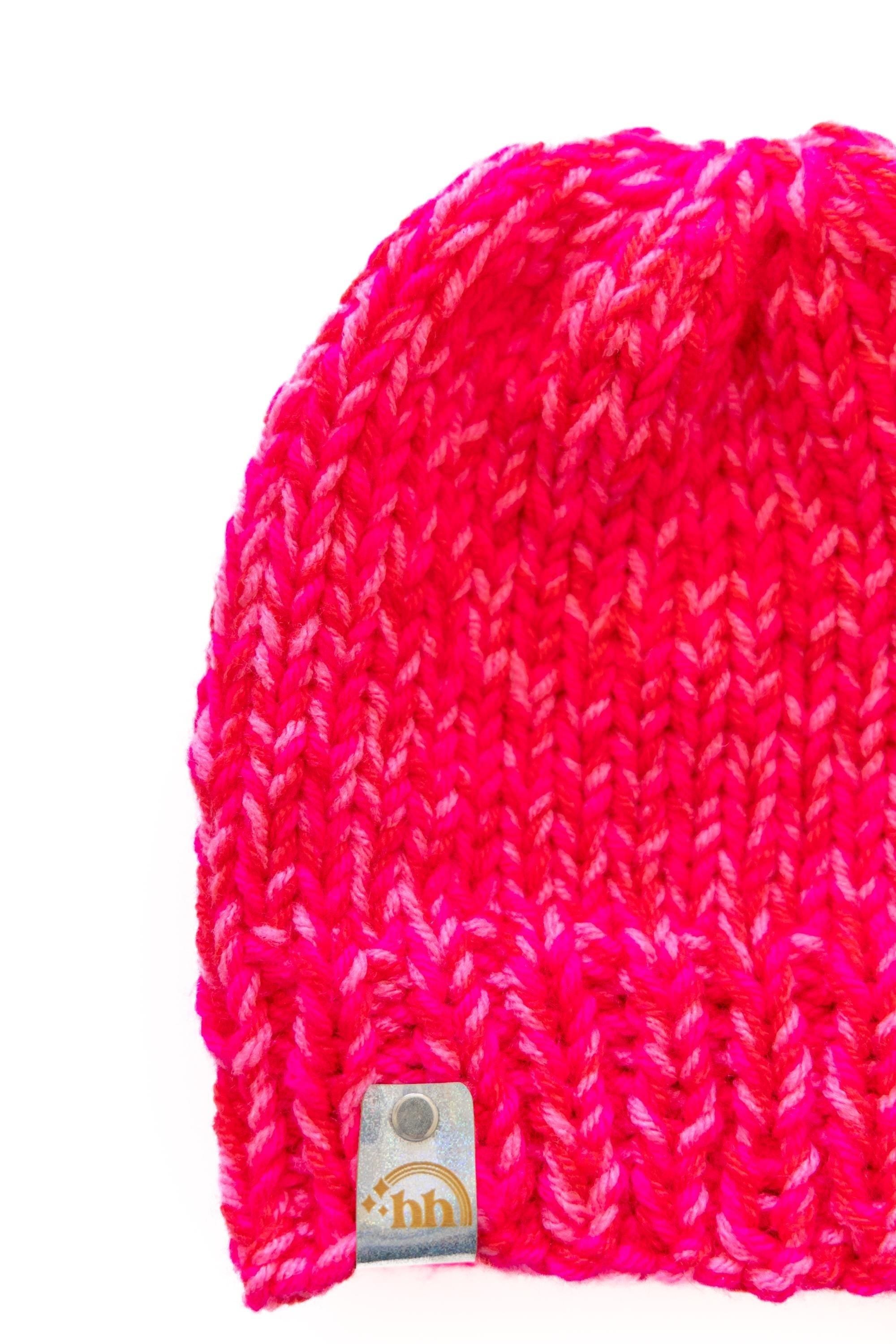 Neon Pink Chunky Beanie