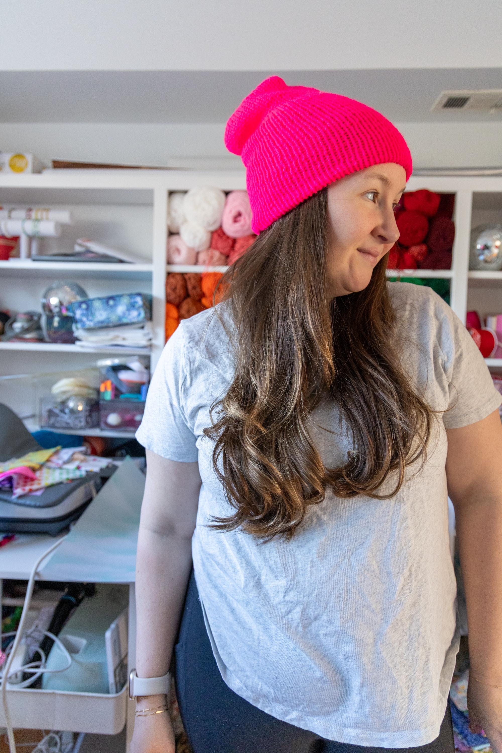 Fuschia Knit Beanie