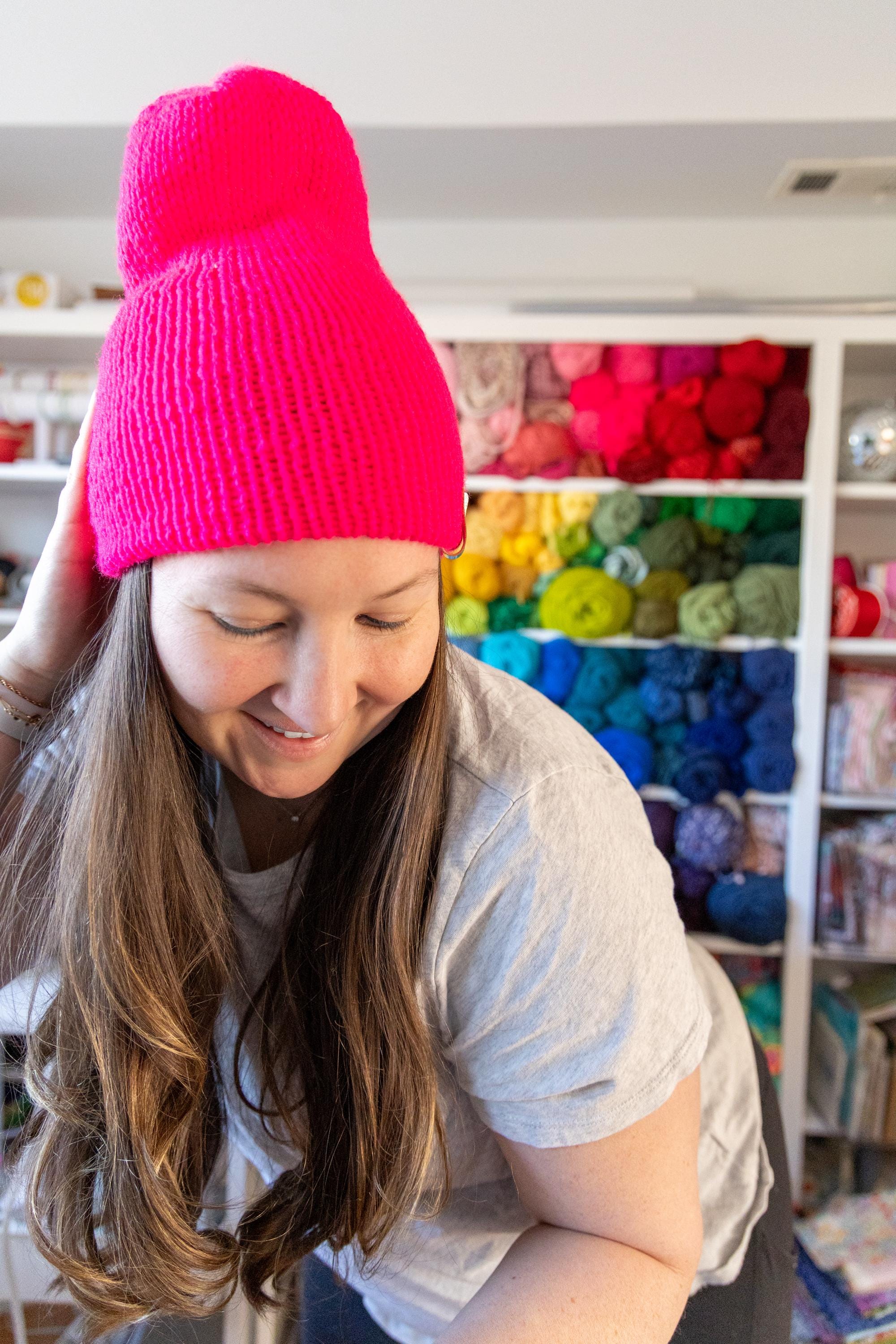 Fuschia Knit Beanie