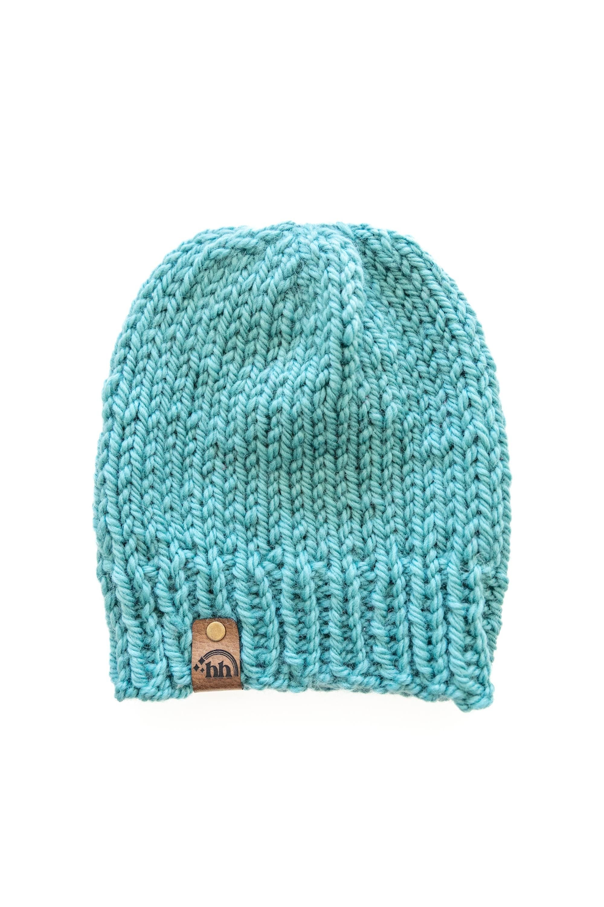 Teal Blue Chunky Beanie