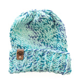Light Blue Variegated Chunky Beanie