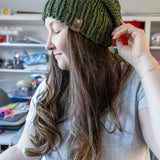 Olive Green Chunky Beanie