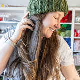 Olive Green Chunky Beanie