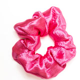 Hot Pink Satin Scrunchie