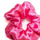 Hot Pink Satin Scrunchie