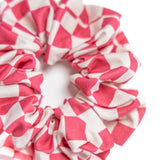 Magenta Checker Scrunchie