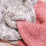 Heather Gray and Light Pink Adult Size Knit Headband - ready to ship
