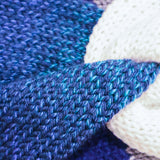 Blue Gradient, Gray, and White Adult Size Knit Headband - ready to ship