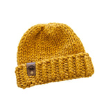 Mustard Yellow Chunky Hand Knit Beanie