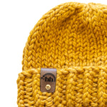 Mustard Yellow Chunky Hand Knit Beanie
