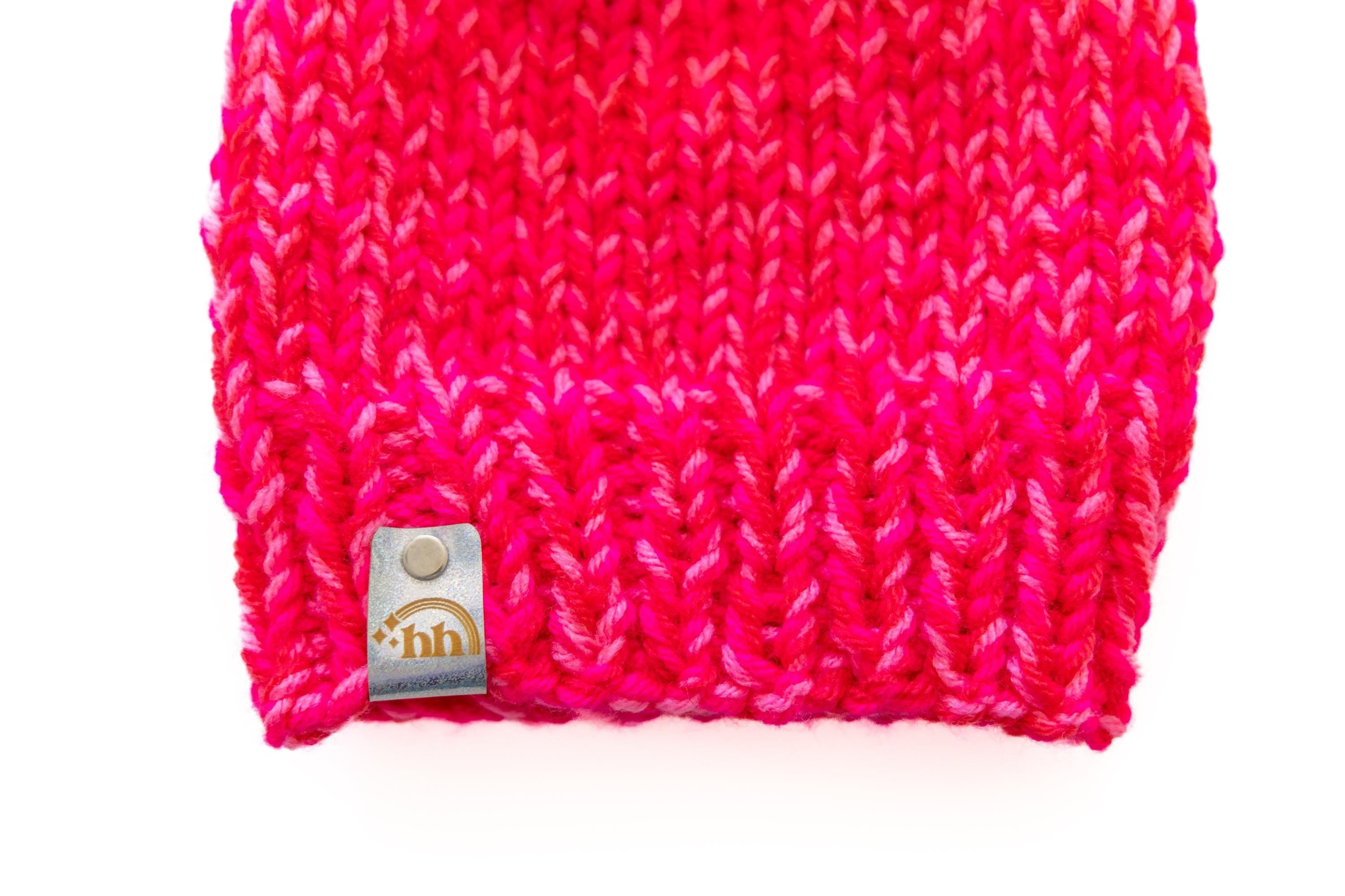 Neon Pink Chunky Beanie