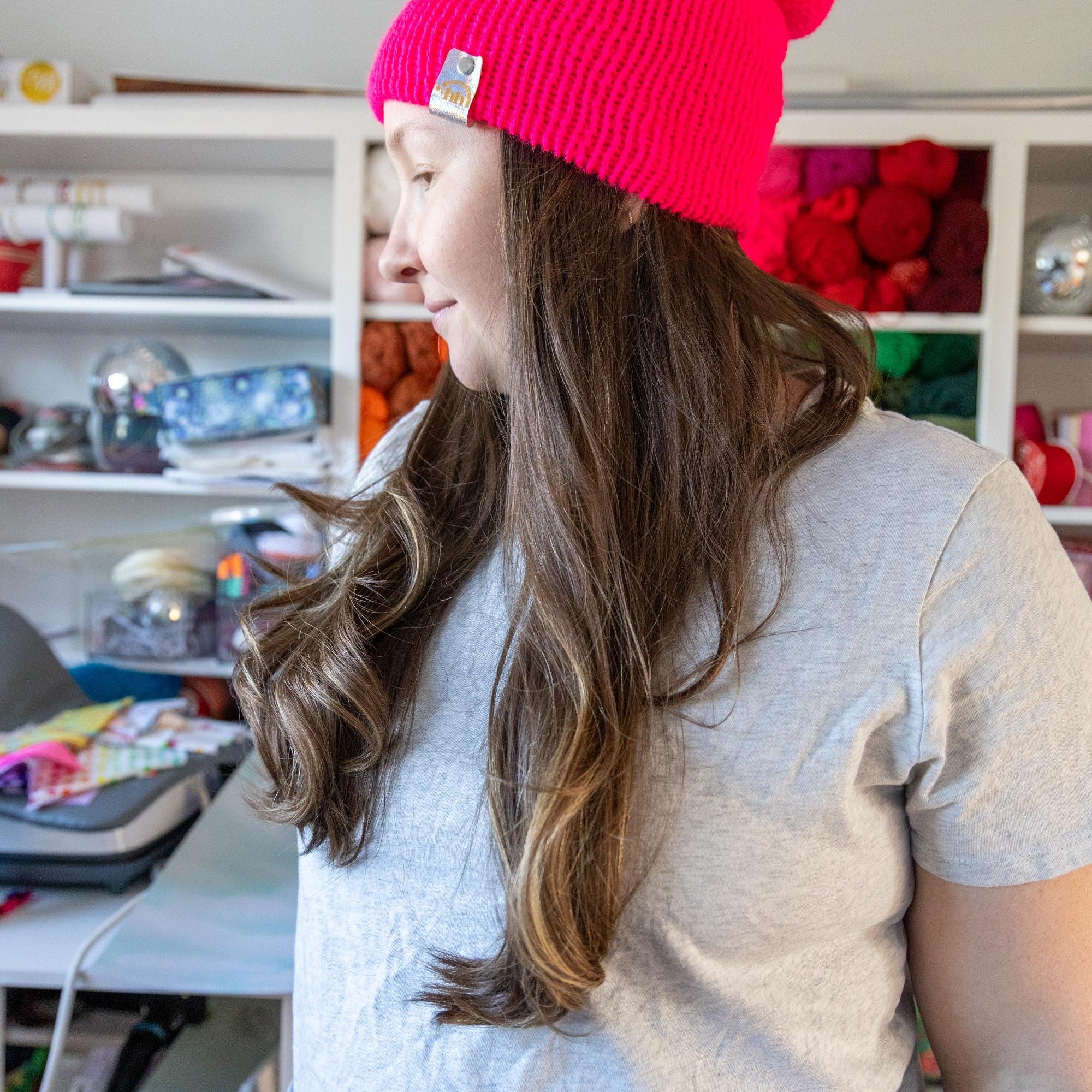 Fuschia Knit Beanie
