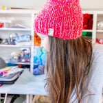 Neon Pink Chunky Beanie