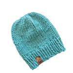 Teal Blue Chunky Beanie
