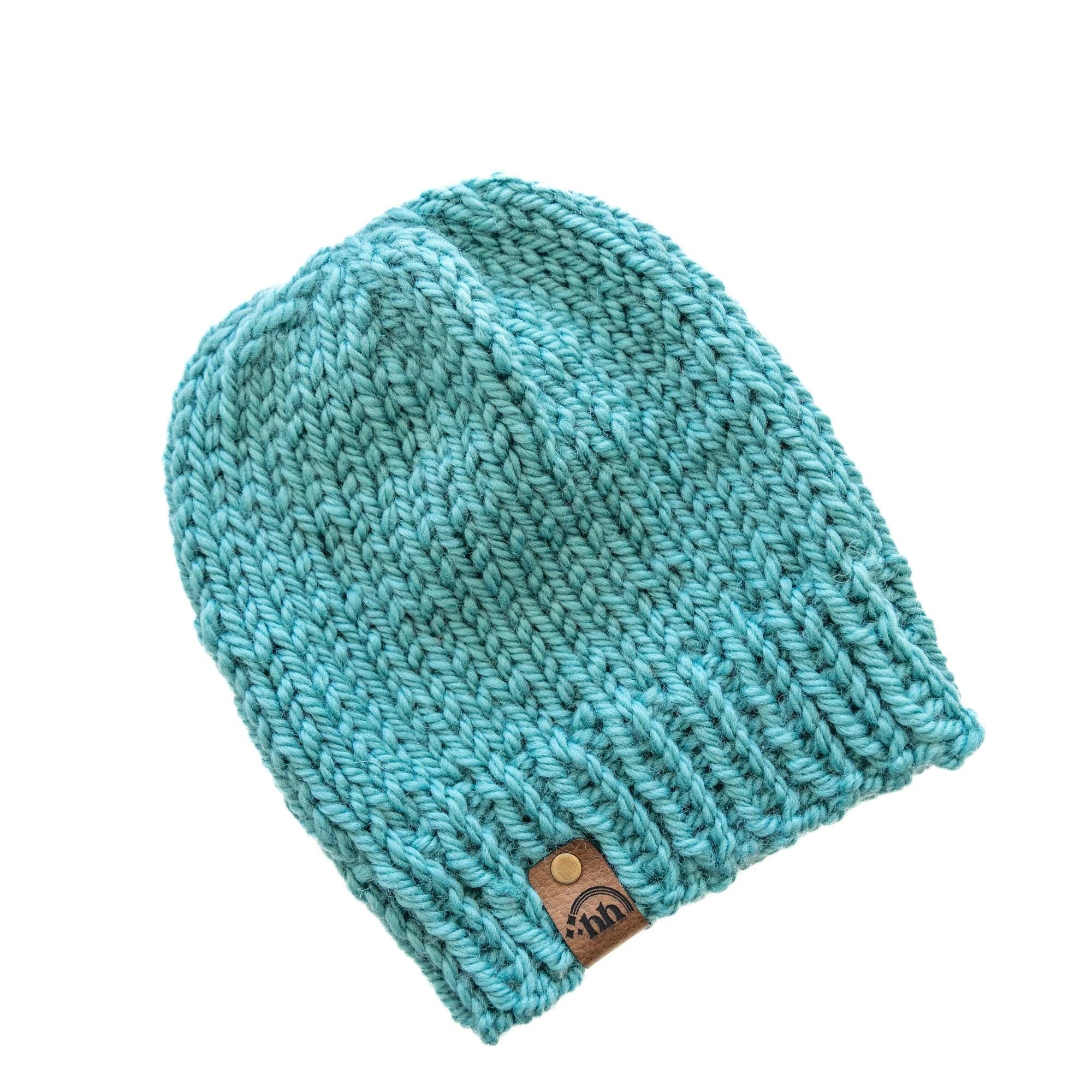 Teal Blue Chunky Beanie