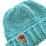 Teal Blue Chunky Beanie