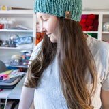 Teal Blue Chunky Beanie