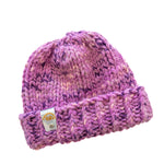 Purple Variegated Chunky Knit Beanie