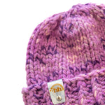 Purple Variegated Chunky Knit Beanie