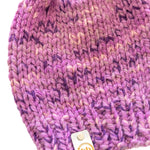 Purple Variegated Chunky Knit Beanie