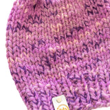 Purple Variegated Chunky Knit Beanie