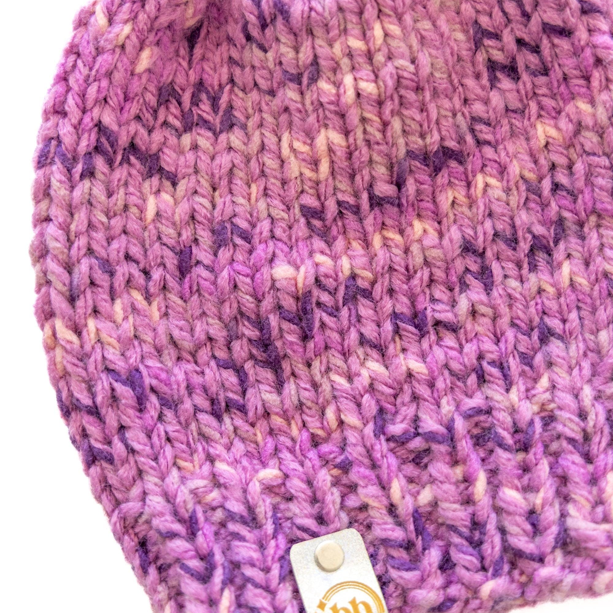 Purple Variegated Chunky Knit Beanie