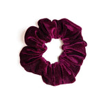 Maroon Velvet Glitter Scrunchie