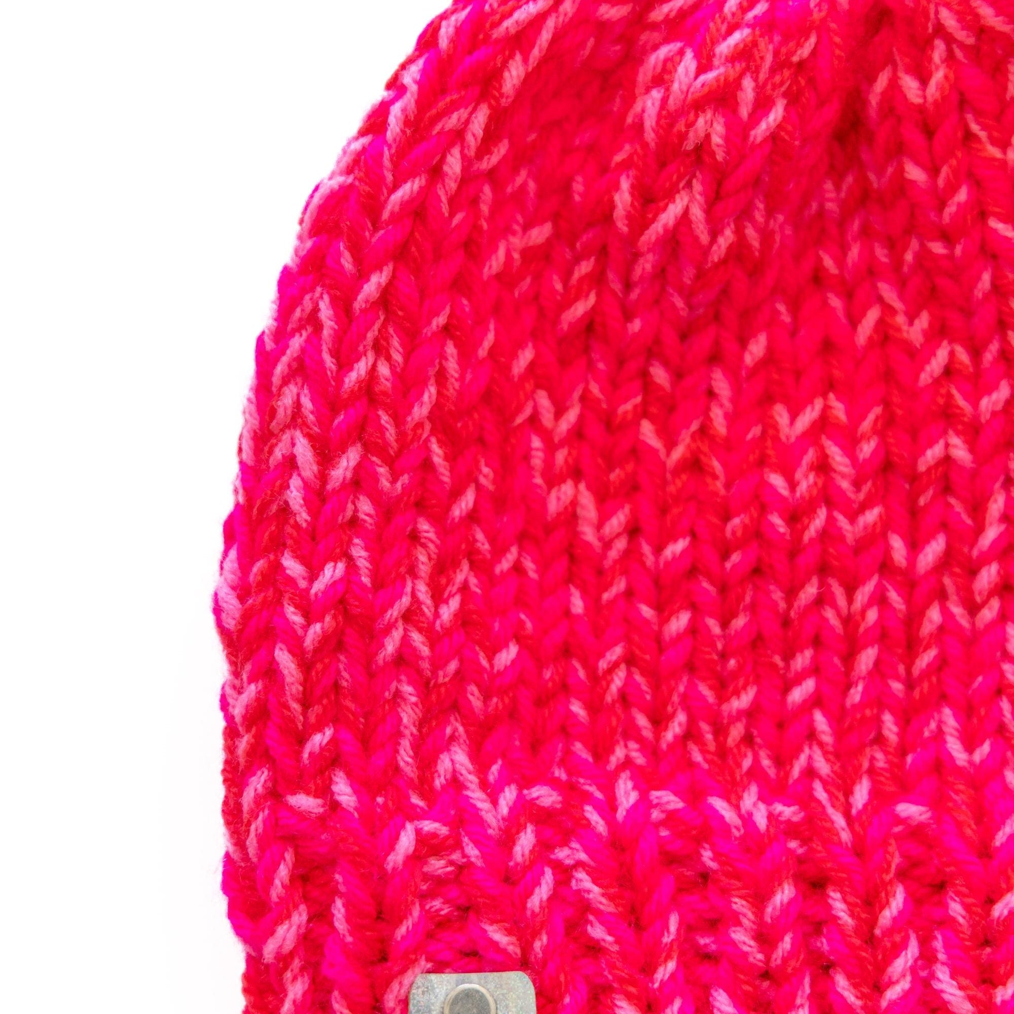 Neon Pink Chunky Beanie