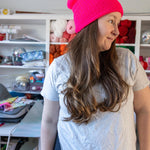 Fuschia Knit Beanie