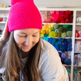 Fuschia Knit Beanie