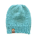 Teal Blue Chunky Beanie