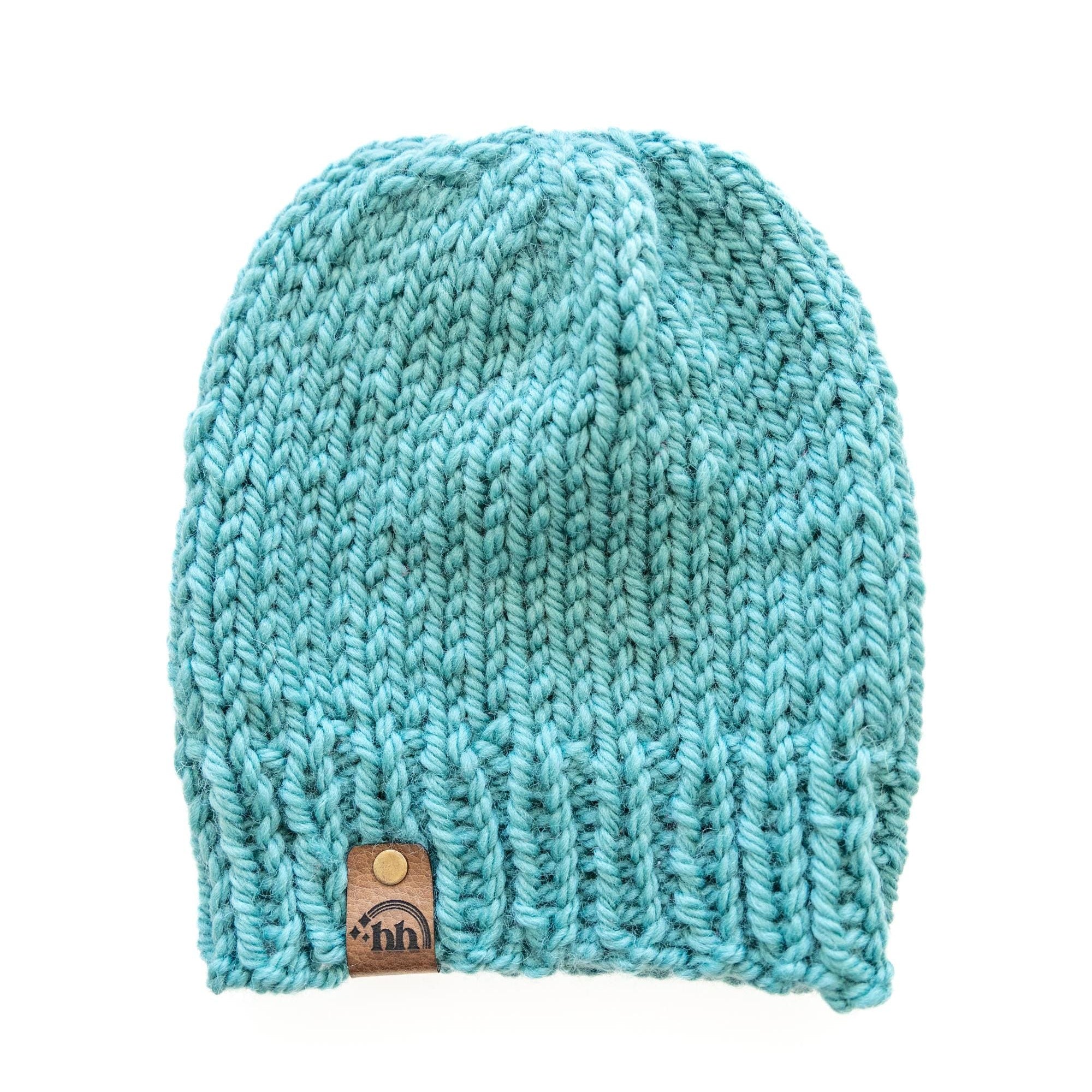 Teal Blue Chunky Beanie