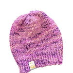 Purple Variegated Chunky Knit Beanie