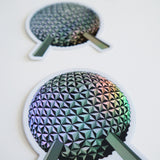 Spaceship Earth Holographic Sticker