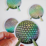 Spaceship Earth Holographic Sticker