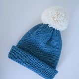 Blue and Cream Neutral Snug Adult Size Beanie