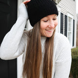 Black and Cheetah Beanie